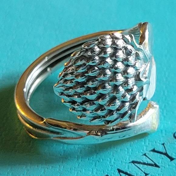 1885 Tiffany & Company Bloomed Clover Shamrock Spoon Ring in Sterling Silver #34 - Picture 10 of 17